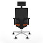 PIQUERAS Y CRESPO Silla de oficina Horna Naranja y Negro