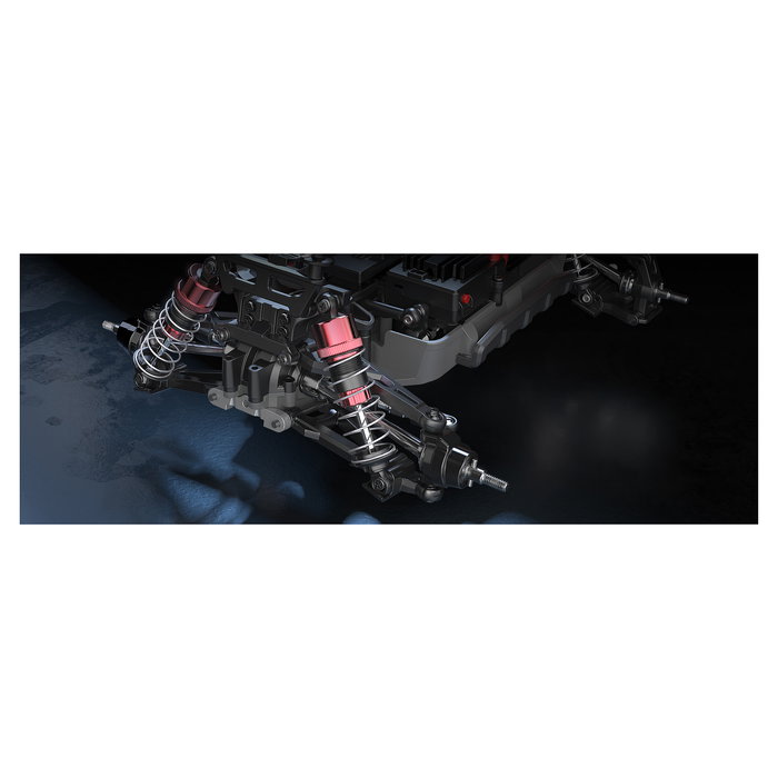 AMEWI Camión Monstruo Radio Control 1:16 Eléctrico Brushless 4x4, 45 km/h, 310 mm, LED, 2.4 GHz, 3 Canales, LiPo 1050 mAh, Edad 14+, Ref 22627