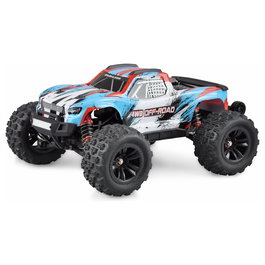 AMEWI Camión Monstruo Radio Control 1:16 Eléctrico Brushless 4x4, 45 km/h, 310 mm, LED, 2.4 GHz, 3 Canales, LiPo 1050 mAh, Edad 14+, Ref 22627