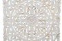 DKD Home Decor Cabecero de Cama Estilo Indio con Mandala, Blanco y Dorado, 182 cm