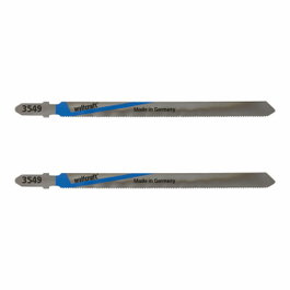 Wolfcraft Pack de 2 hojas de sierra de calar HSS 130 mm con vástago en T