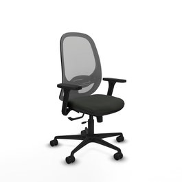 PIQUERAS Y CRESPO Silla de oficina Cilanco con mecanismo Sincro/Traslack Negro/Gris