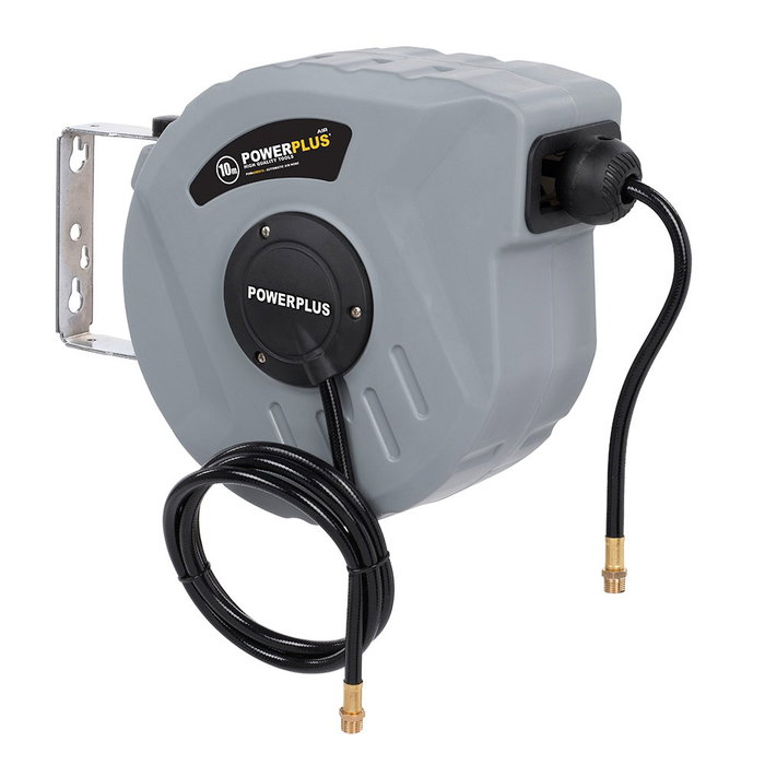 Powerplus Enrollador automático con manguera aire comprimido 10 m 12 bar Ø6,5 mm Ø10 mm Powerplus Enrollador automático con manguera aire comprimido 10 m 12 bar Ø6,5 mm Ø10 mm