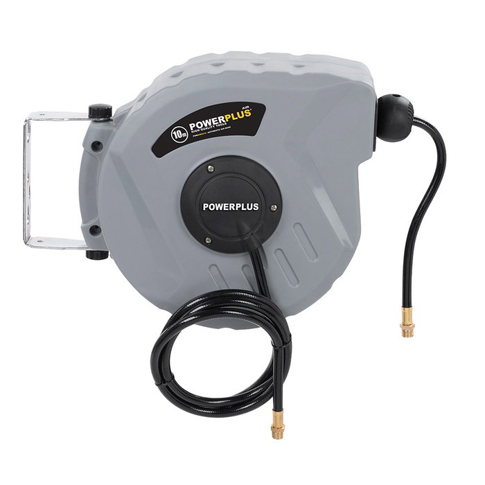 Powerplus Enrollador automático con manguera aire comprimido 10 m 12 bar Ø6,5 mm Ø10 mm Powerplus Enrollador automático con manguera aire comprimido 10 m 12 bar Ø6,5 mm Ø10 mm