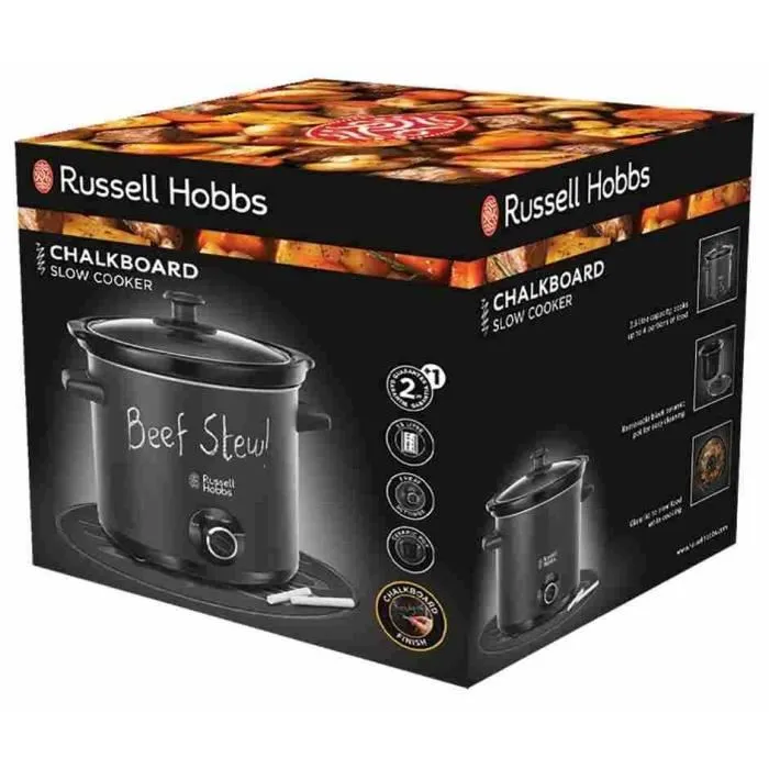 Russell Hobbs Olla de Cocción Lenta Chalkboard 3,5 L Negro Mate Russell Hobbs Olla de Cocción Lenta Chalkboard 3,5 L Negro Mate