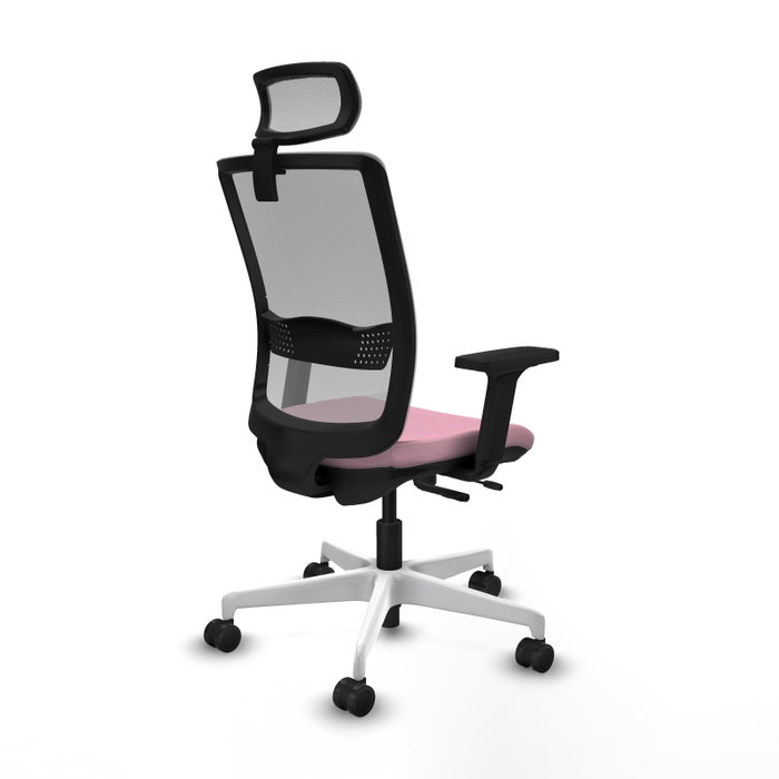 PIQUERAS Y CRESPO Silla de oficina Haches Rosa y Gris PIQUERAS Y CRESPO Silla de oficina Haches Rosa y Gris