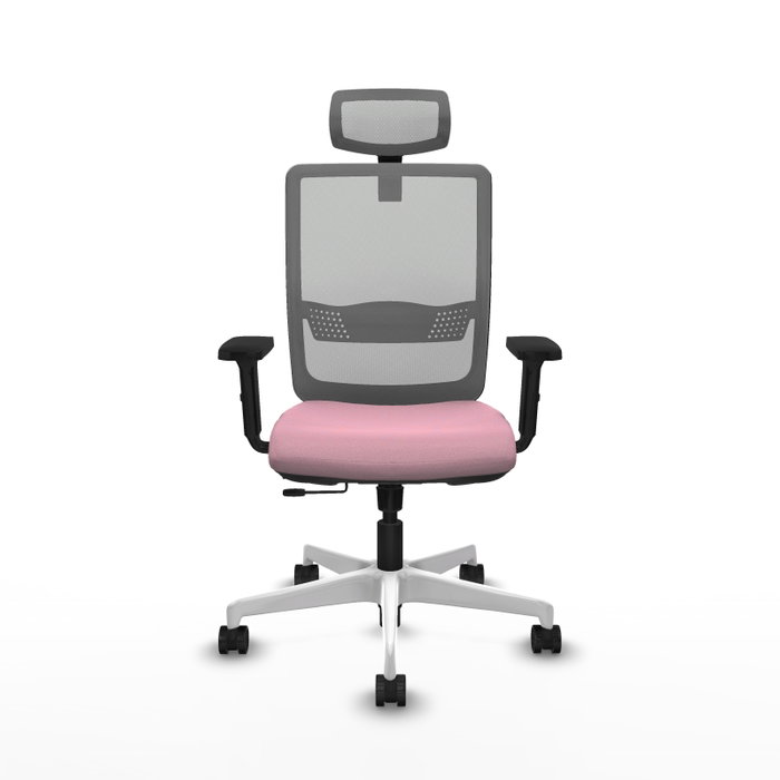 PIQUERAS Y CRESPO Silla de oficina Haches Rosa y Gris PIQUERAS Y CRESPO Silla de oficina Haches Rosa y Gris