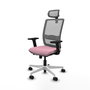 PIQUERAS Y CRESPO Silla de oficina Haches Rosa y Gris