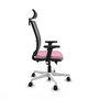 PIQUERAS Y CRESPO Silla de oficina Haches Rosa y Gris