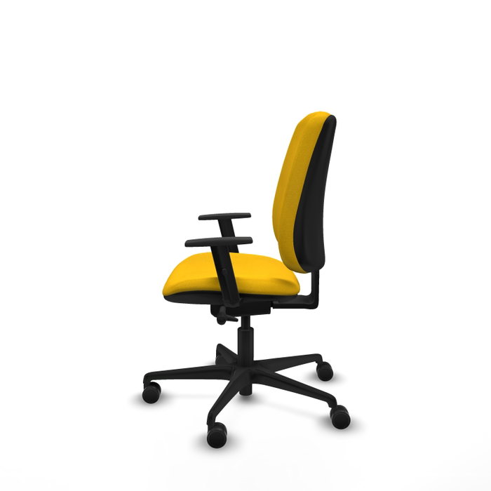 PIQUERAS Y CRESPO Silla de oficina Alares Amarillo con mecanismo Sincro/Traslack, Brazos 1D y Ruedas 65mm PIQUERAS Y CRESPO Silla de oficina Alares Amarillo con mecanismo Sincro/Traslack, Brazos 1D y Ruedas 65mm