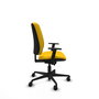 PIQUERAS Y CRESPO Silla de oficina Alares Amarillo con mecanismo Sincro/Traslack, Brazos 1D y Ruedas 65mm