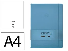 Antartik Cuaderno A4 Tapa Dura Azul Claro 100 Hojas Lisas 80gr FSC Colección Antartik Notes