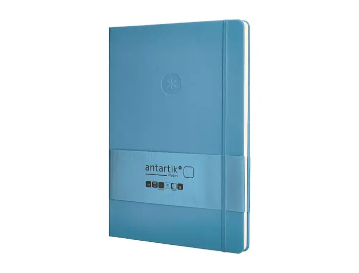 Antartik Cuaderno A4 Tapa Dura Azul Claro 100 Hojas Lisas 80gr FSC Colección Antartik Notes