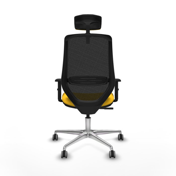 PIQUERAS Y CRESPO Silla de oficina Mardos con mecanismo Sincro, Amarillo y Negro