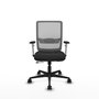 PIQUERAS Y CRESPO Silla de oficina Haches con mecanismo Sincro/Traslack Negro y Gris