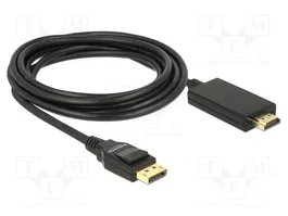 DeLOCK 85318 Cable Adaptador DisplayPort 1.2a a HDMI 4K 30 Hz 3 m Negro