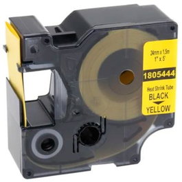 Dymo Tubo Termorretráctil Rhino 24 mm x 1,5 m Negro sobre Amarillo