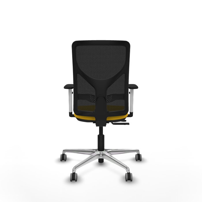 PIQUERAS Y CRESPO Silla de oficina Motilla con mecanismo Sincro/Traslack Amarillo y Negro