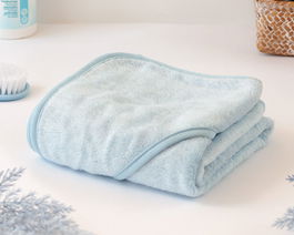 KioKids Toalla Bebé Baño Capucha Bambú Azul 100x100 cm Certificado Standard 100 by Oeko-Tex Colección Ecofriendly