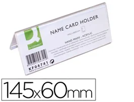 Q-connect Identificador sobremesa metacrilato 145x60 mm ref.5728