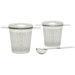 Bredemeijer Set de 2 Filtros de Té de Acero Inoxidable con Cuchara 191003