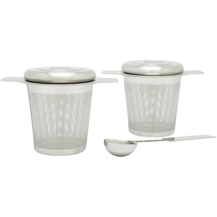 Bredemeijer Set de 2 Filtros de Té de Acero Inoxidable con Cuchara 191003 Bredemeijer Set de 2 Filtros de Té de Acero Inoxidable con Cuchara 191003