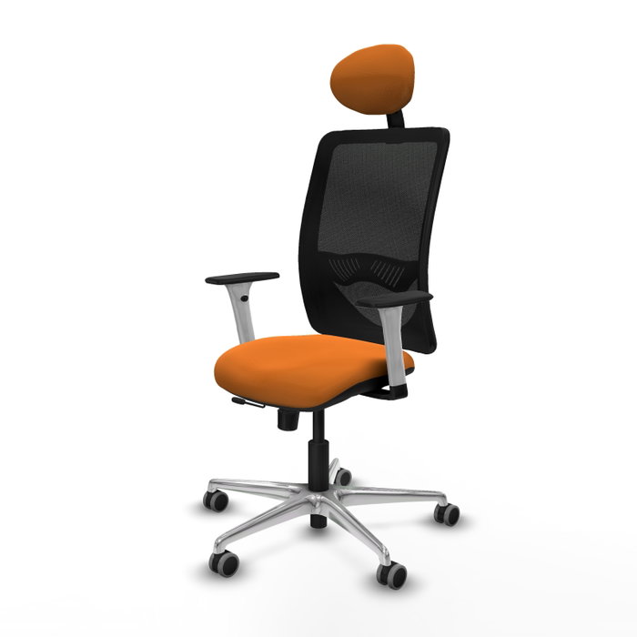 PIQUERAS Y CRESPO Silla de oficina Zulema Naranja y Negro