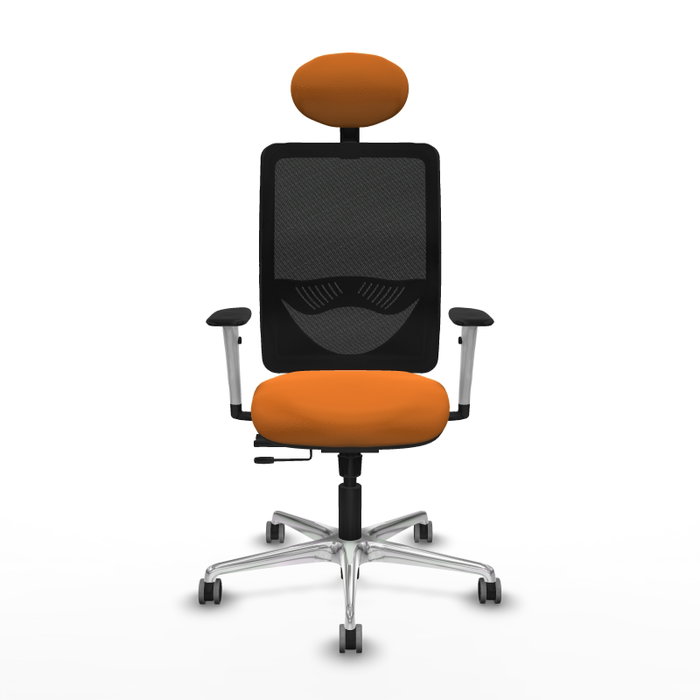 PIQUERAS Y CRESPO Silla de oficina Zulema Naranja y Negro