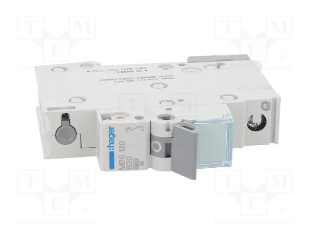 Hager MBS120 Interruptor Magnetotérmico 1 Polo 20A Curva B