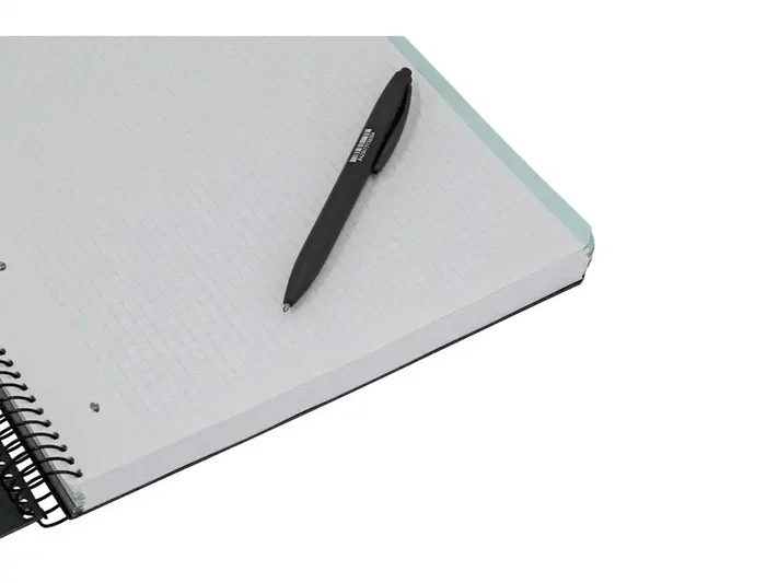 Antartik Cuaderno Espiral A4 Micro Tapa Foam 120 Hojas 90g Cuadrícula 5mm Negro con 5 Bandas y 4 Taladros