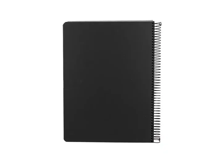 Antartik Cuaderno Espiral A4 Micro Tapa Foam 120 Hojas 90g Cuadrícula 5mm Negro con 5 Bandas y 4 Taladros