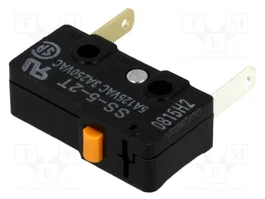 Aratas (Formerly Omron Components) Microconmutador SNAP ACTION SS-5-2T SPST-NC sin palanca