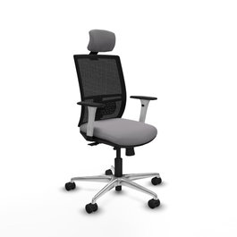 PIQUERAS Y CRESPO Silla de oficina Yunquera Gris y Negro
