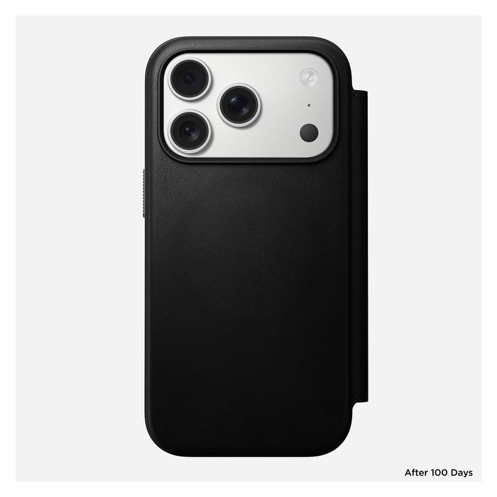 Nomad Modern Leather Folio para iPhone 17 Pro - Funda tipo libro con MagSafe, 3 bolsillos para tarjetas, Negro Nomad Modern Leather Folio para iPhone 17 Pro - Funda tipo libro con MagSafe, 3 bolsillos para tarjetas, Negro