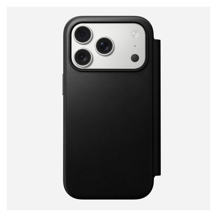 Nomad Modern Leather Folio para iPhone 17 Pro - Funda tipo libro con MagSafe, 3 bolsillos para tarjetas, Negro Nomad Modern Leather Folio para iPhone 17 Pro - Funda tipo libro con MagSafe, 3 bolsillos para tarjetas, Negro