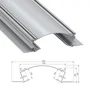 VEDA Perfil de Aluminio, 2.02 Metros, Anodizado en Color Plata