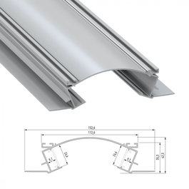 VEDA Perfil Aluminio 2,02m - Anodizado Plata