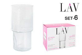 LAV Set 6 Vasos 515 cc Helen (8 Cajas)