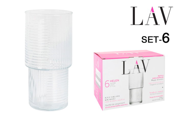 LAV Set de 6 Vasos Helen 515cc LAV Set de 6 Vasos Helen 515cc