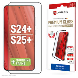 Displex Full Cover Panzerglas (10H) para Samsung Galaxy S24+ con marco de montaje Eco