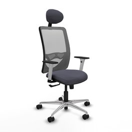 PIQUERAS Y CRESPO Silla de oficina Zulema con mecanismo Sincro, Gris
