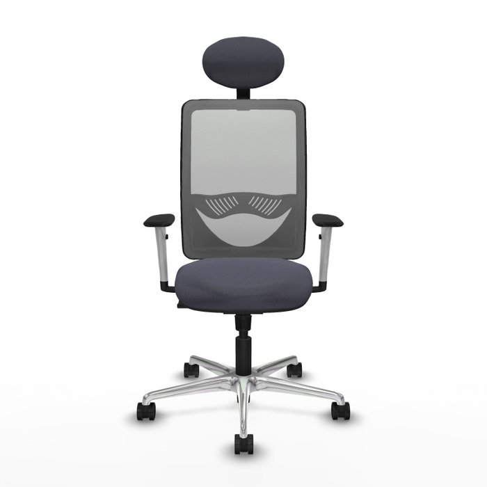 PIQUERAS Y CRESPO Silla de oficina Zulema con mecanismo Sincro, Gris