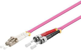 MicroConnect Cable de Fibra Óptica LC-ST OM4 Multimodo Dúplex Violeta Erica 5m