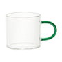 Home Deco Factory Taza Espresso con Asa Color Vidrio de Borosilicato 80ml