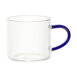Home Deco Factory Taza Espresso con Asa Color Vidrio de Borosilicato 80ml