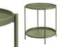 GIFTDECOR Mesa Auxiliar Redonda Doble Verde