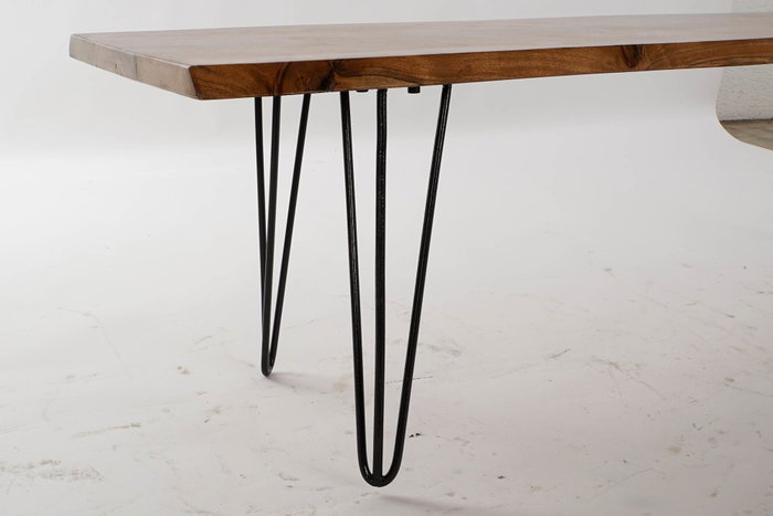 DKD Home Decor Descalzadora de Acacia y Metal Natural