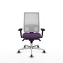 PIQUERAS Y CRESPO Silla de oficina Horna con mecanismo Sincro, Morado y Blanco
