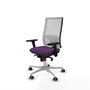 PIQUERAS Y CRESPO Silla de oficina Horna con mecanismo Sincro, Morado y Blanco