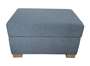 DKD Home Decor Reposapiés Gris Claro con Almacenaje Interior